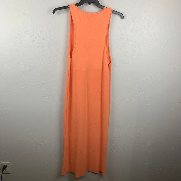 Free People Beach Bailey Maxi Dress Womens Large Orange Knit Sweater NWT - Picture 3 of 8